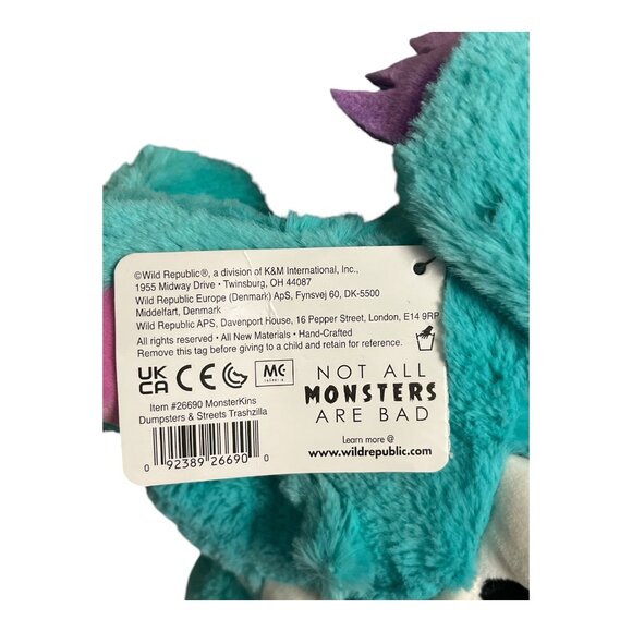 Wild Republic MonsterKins Trashzilla Plush with Tags - Picture 5 of 7